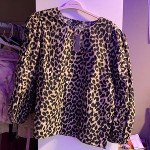 J. Crew Women’s Leopard Print Blouse XL NWT